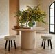 TOV Furniture Pookie Cream/Dark Brown Accent Stool-1