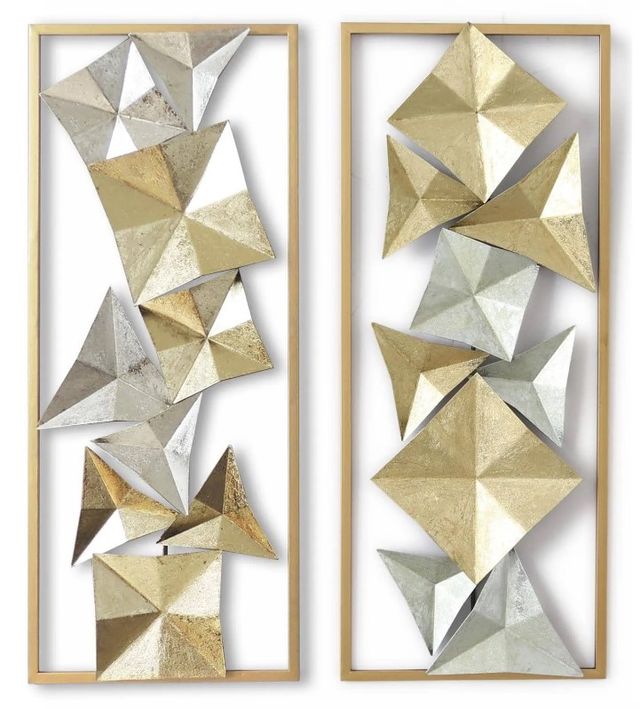 Classy Art 2-Piece Style 2 Gold/Silver Wall Decor Set-0