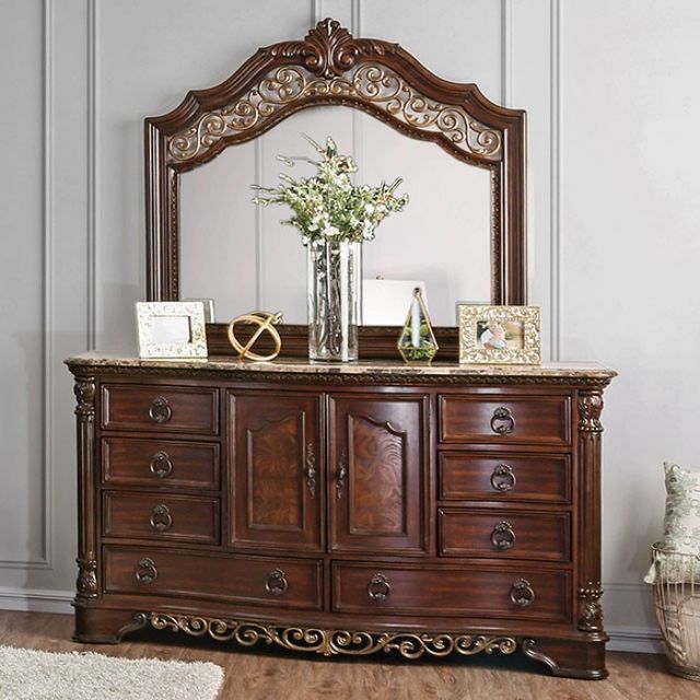 Furniture of America® Menodora 5-Piece Espresso Queen Bedroom Set-2