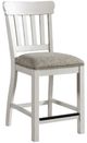 Intercon Drake French Oak/Rustic Gray Slat Back Counter Stool-0