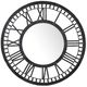 A & B Home Tic-Tac Black Round Mirror-0