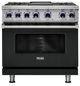 Viking® 7 Series 36" Antique Bronze Pro Style Dual Fuel Range with Griddle-0