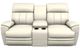 La-Z-Boy® Talladega Ivory Manual Reclining Loveseat with Console-1