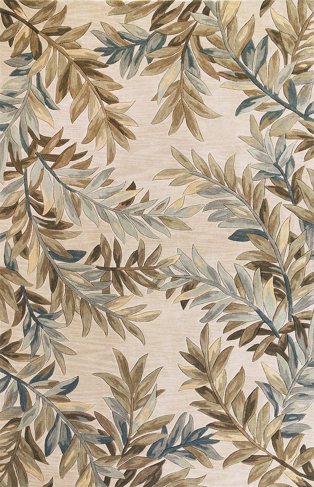 KAS Rugs Sparta Ivory Tropical Branches 5'x8' Rug-0