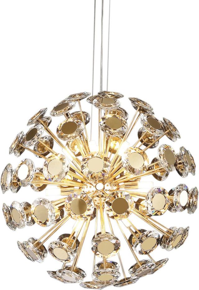 Michael Amini® Pendant Gold 12-Light Round Chandelier-0