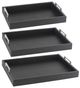 A & B Home Marilou 3-Piece Gray Decorative Nesting Tray Set-0