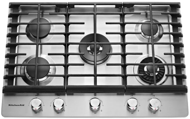 KitchenAid® 30'' Stainless Steel Gas Cooktop-0