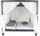 CabanaCoast® Customizable Muse Aluminum Outdoor Cabana Daybed Sling Roof with 4 Curtain-3
