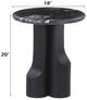 ACME Furniture Kinton Natural Marble Top End Table with Black Mercana Base-1