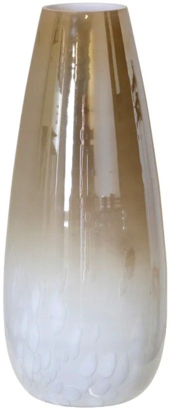 StyleCraft Milky White/Smoky Ombre 16" Vase-0