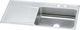 Elkay Lustertone® Classic Lustrous Satin 43" x 22" x 7-5/8" MR2-Hole Single Bowl Drop-In Sink with Left Drainboard-0