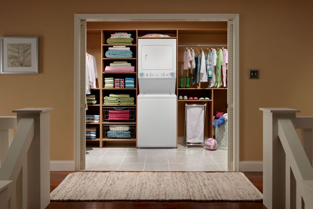 Frigidaire® 3.9 Cu. Ft. Washer, 5.6 Cu. Ft. Dryer White Electric Stack Laundry-11