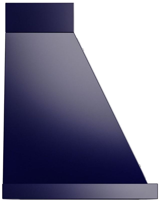 Ilve® Nostalgie II Noblesse 30" Midnight Blue Wall Mounted Range Hood with Chrome Trim-2