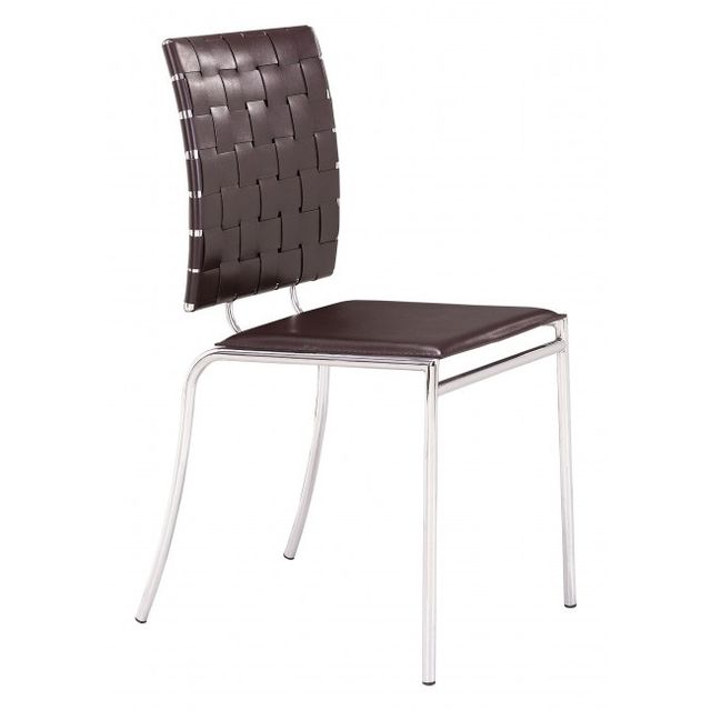 Zuo® Modern Criss Cross Espresso Dining Chair-0