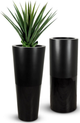 Le Present Duo Black 36" Cone Planter-3
