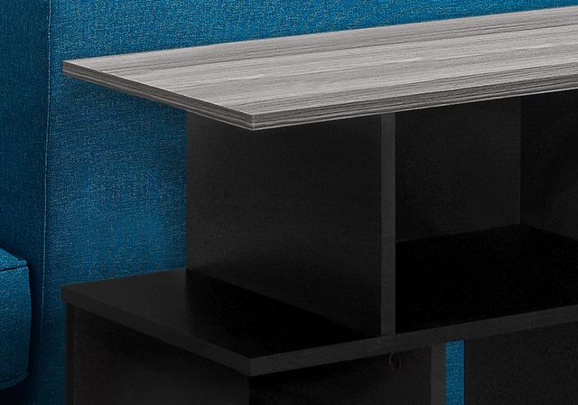 Monarch Specialties Inc. 24"L Grey Top  Accent Table with Black Base-1