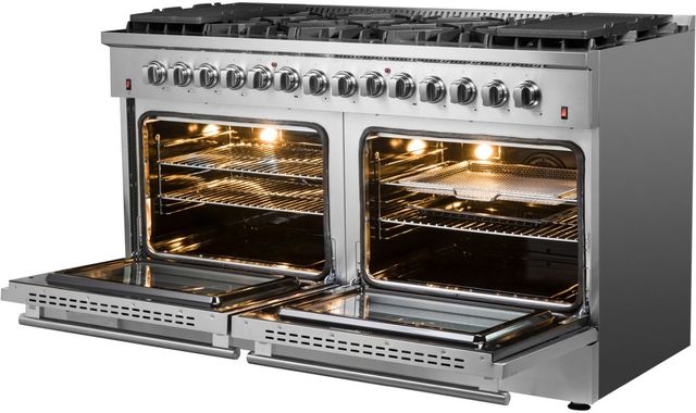 FORNO® Alta Qualita 60" Stainless Steel Pro Style Dual Fuel Range-5