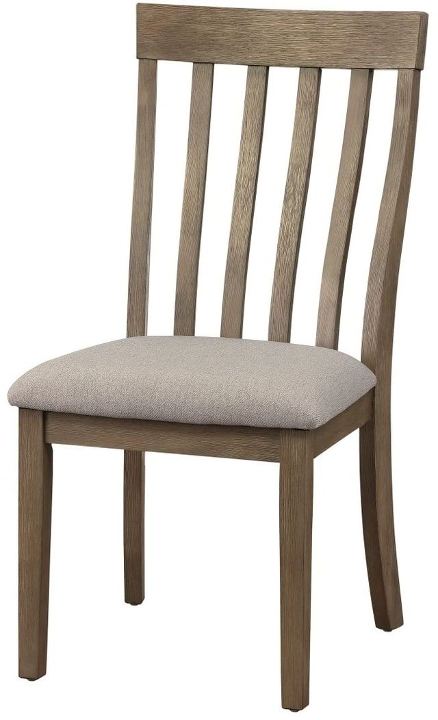 Homelegance® Armhurst Wire Brush Brown Side Chair-3