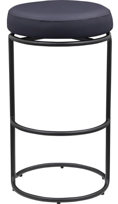 Meridian Furniture Madison Black Vegan Leather Bar Stool-1