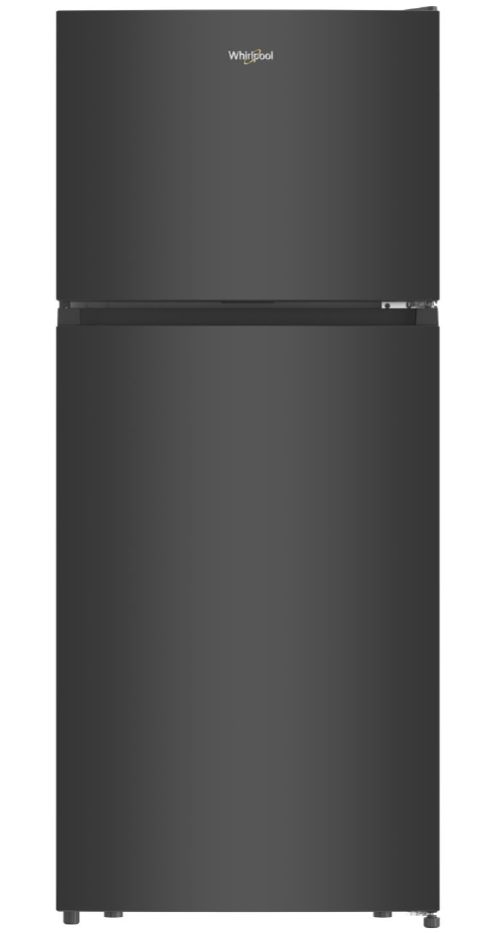 Whirlpool® 28” 17.6 Cu. Ft. Black Any-Room-Ready Top Freezer Refrigerator-0