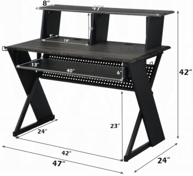 ACME Furniture Annette Black Music Desk -2