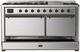 Ilve® Majestic III 60" Stainless Steel Pro Style Dual Fuel Natural Gas Range with Solid Door and Burnished Trim-2