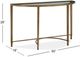 Magnussen Home® Copia Glass Top Demilune Sofa Table with Antiqued Tint Metal Base-1