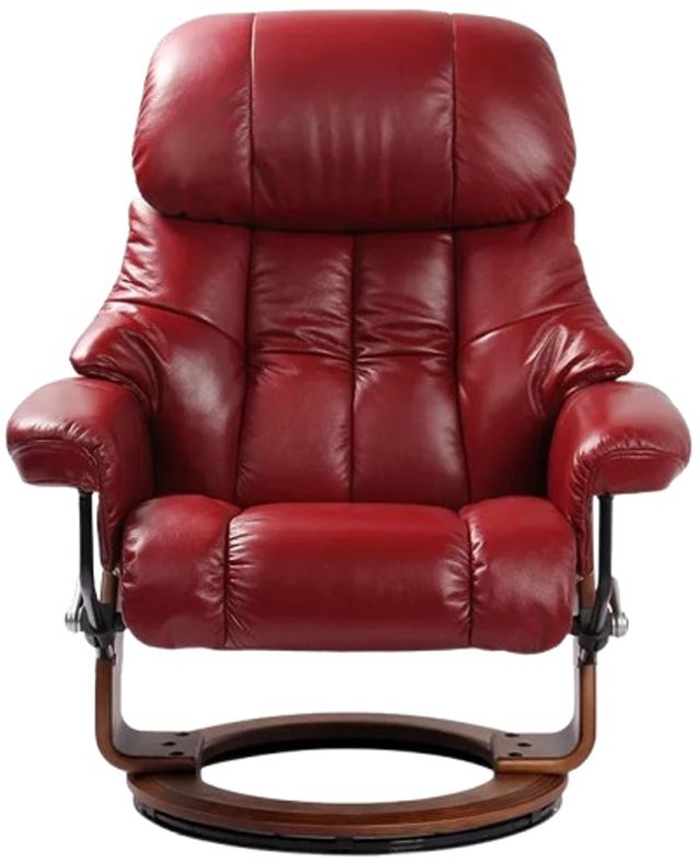 BenchMaster High Line Nicholas Ruby Red Chair and Ottoman Set-2