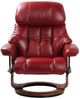 BenchMaster High Line Nicholas Ruby Red Chair and Ottoman Set-2