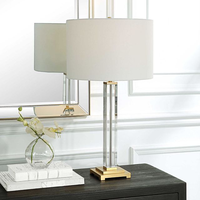 Uttermost® Crystal Crystal Column Table Lamp-1