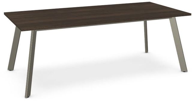 Amisco Customizable Lidya Rectangular Table with 84" Walnut Veneer Top-0