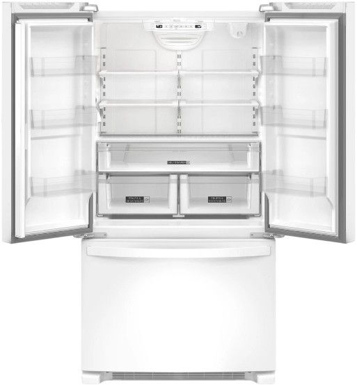 Whirlpool® 36" 20.0 Cu. Ft. White Counter Depth French Door Refrigerator-1