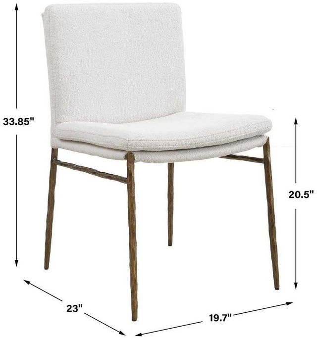 Uttermost® Ascend Aged Gold/White Dining Side Chair-2
