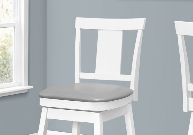 Monarch Specialties Inc. Set of 2 Grey/White Bar Stools-1