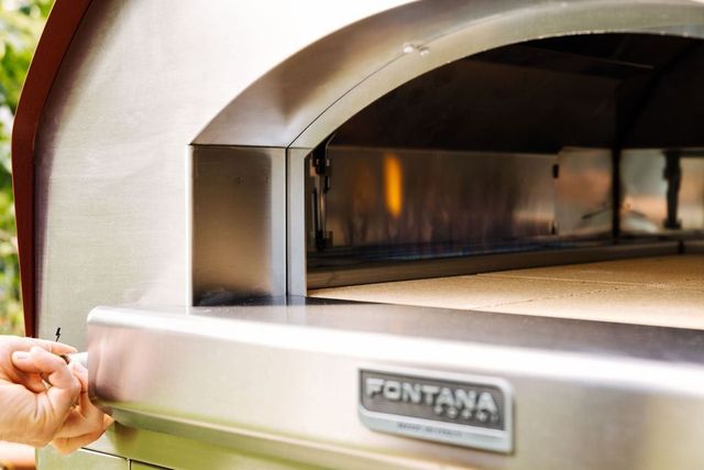 Fontana Forni Roma 39" Gray Pizza Oven -4