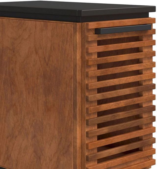 Legends Home Graceland Bourbon Chairside Table with Matter Black Top -4