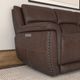 Flexsteel® Beau Dark Sable Brown Power Reclining Sofa with Power Headrests-4