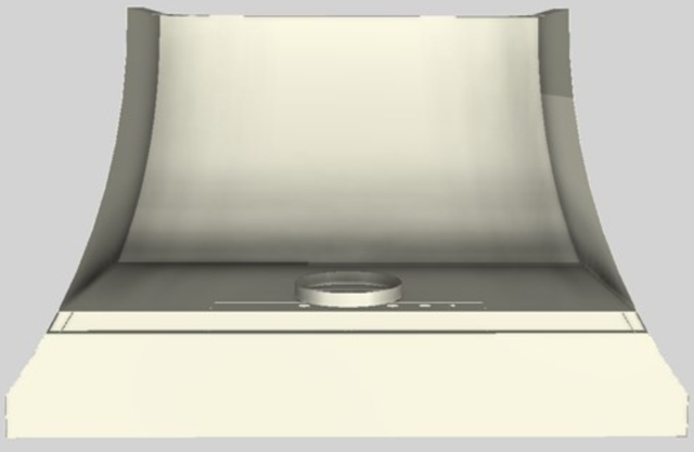 Vent-A-Hood® Designer Series 48" Biscuit Wall Mounted Range Hood-3