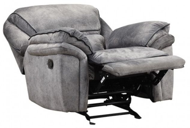Furniture of America® Themis Gray Manual Recliner-1