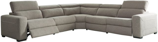 Signature Design by Ashley® Mabton 2-Piece Gray Power Reclining Living Room Set-1