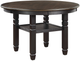 Mazin Furniture Asher Antique Black Round Dining Table-0