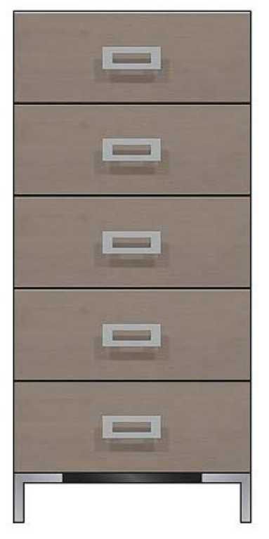 Country View Woodworking Customizable American Modern 24" 5-Drawer Metal Legs Chest-0