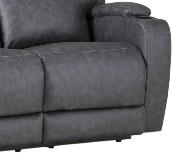 HomeStretch Jaguar Graphite Power Reclining Loveseat-2