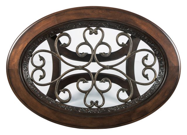 Signature Design by Ashley® Norcastle Dark Brown Oval Cocktail Table-3