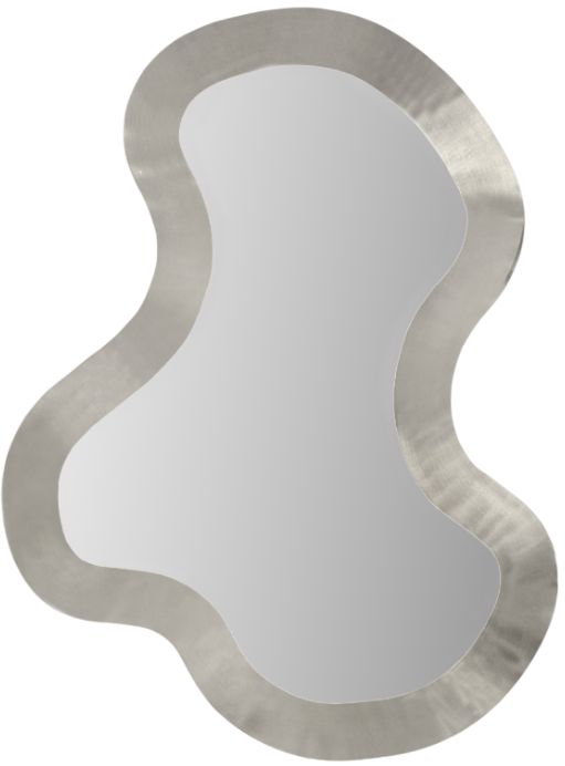 Meridian Furniture Oblique Brushed Chrome Accent Mirror-0