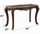ACME Furniture Mehadi Marble Top Sofa Table with Walnut Base-1