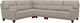 La-Z-Boy® Draper 4-Piece Ivory L-Shape Sectional-0