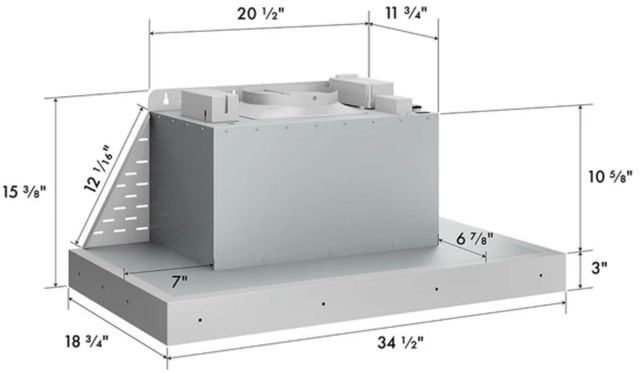 ZLINE DuraMount™ 34" Stainless Steel Wall Mount Range Hood Insert-2