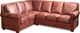 Campio Furniture Legacy Leather Manchester Red Sectional Sofa Set-0