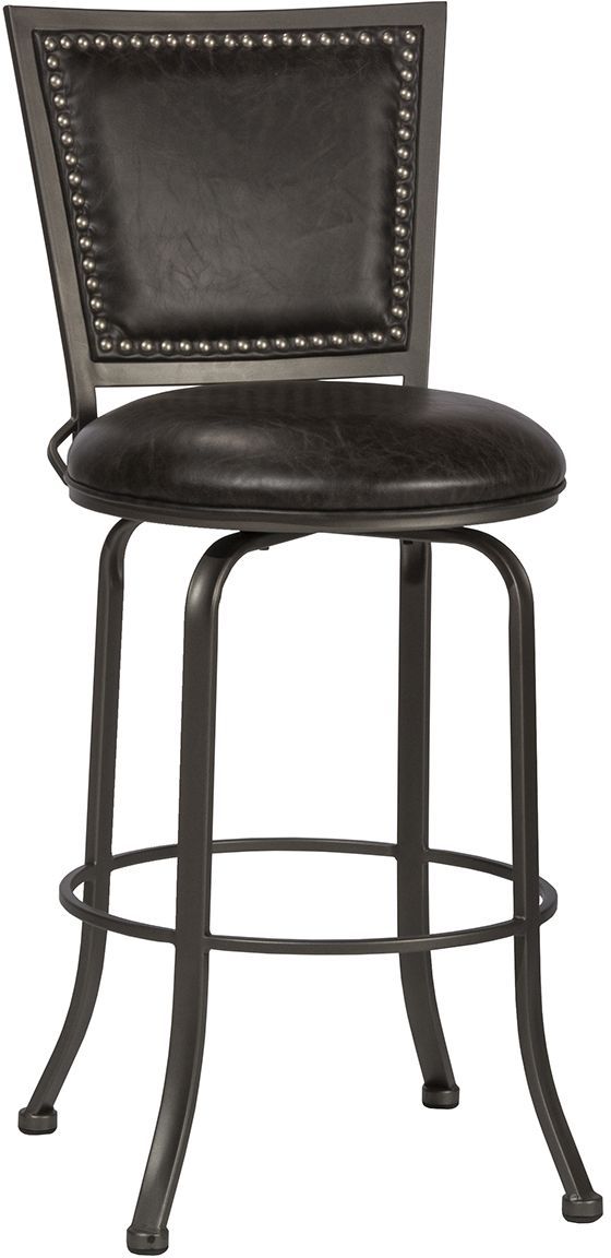 HH2 Home Belle Grove Charcoal Swivel Bar Stool-0